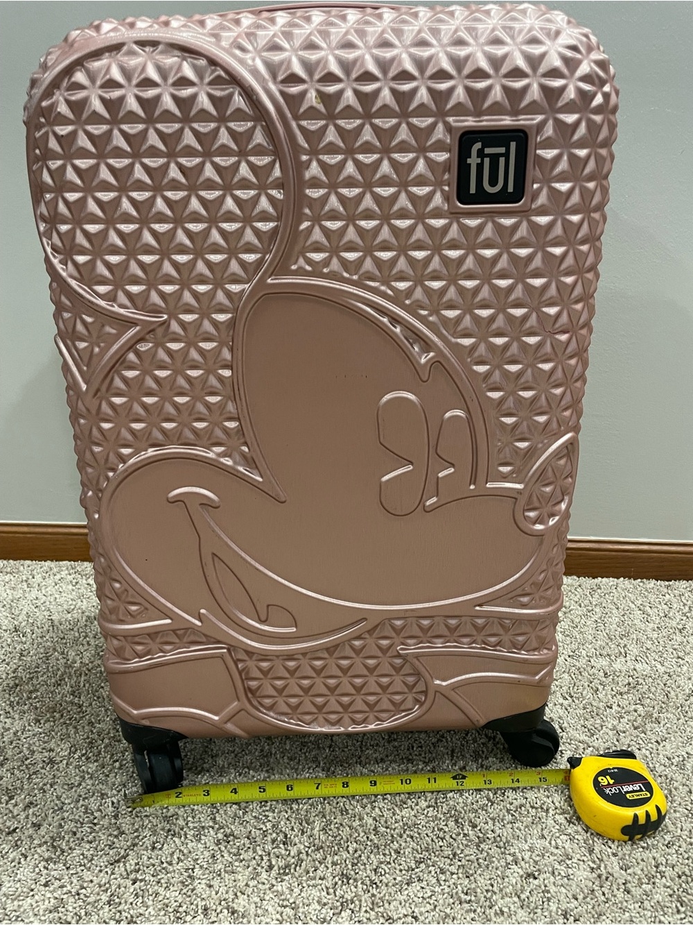 Ful x Disney mickey mouse rose gold luggage